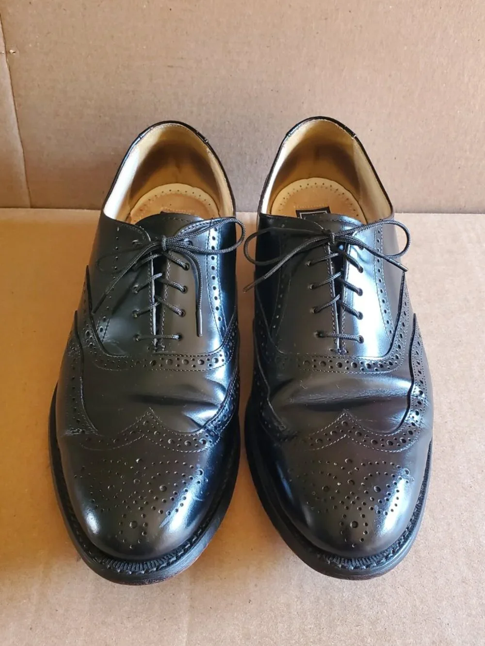 Bostonian Impression Men's Black Leather Dress Shoes 22011-Size 10.5 D/B